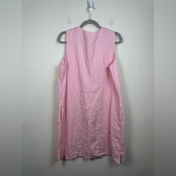 NWT Tommy Bahama Linen Pink Sleeveless Tank Dress With Pockets Size XL - Picture 2 of 8